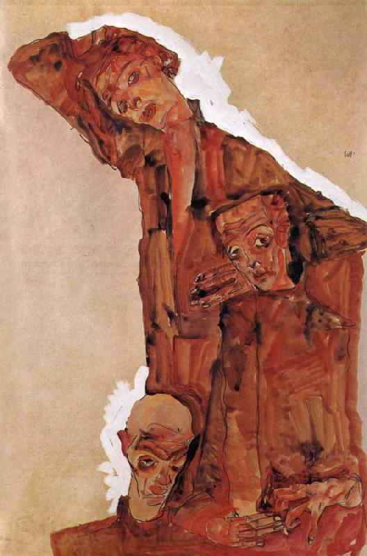 Egon Schiele Composition with Three Male Figures France oil painting art